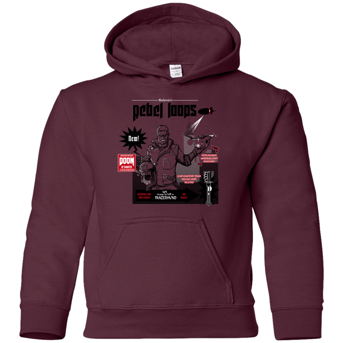 Sweatshirts Maroon / YS Rebel Loops Youth Hoodie