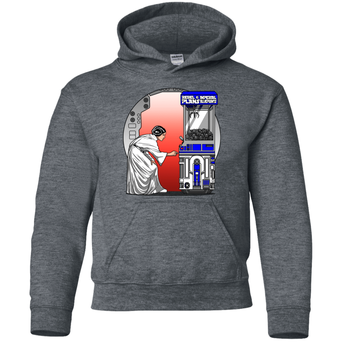 Sweatshirts Dark Heather / YS Rebel Plans Youth Hoodie