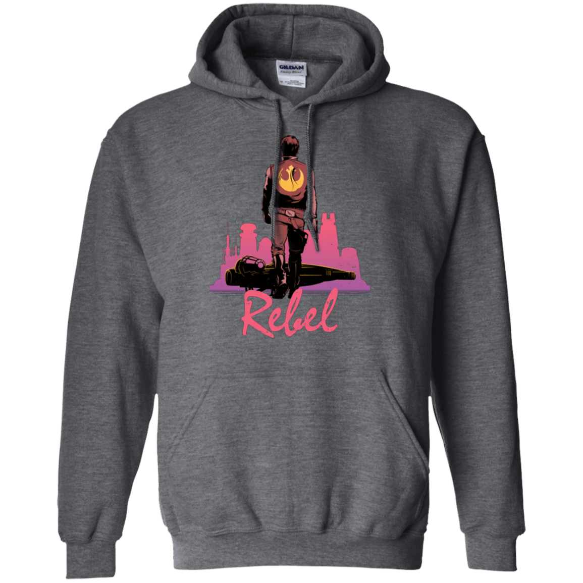 Sweatshirts Dark Heather / Small Rebel Pullover Hoodie