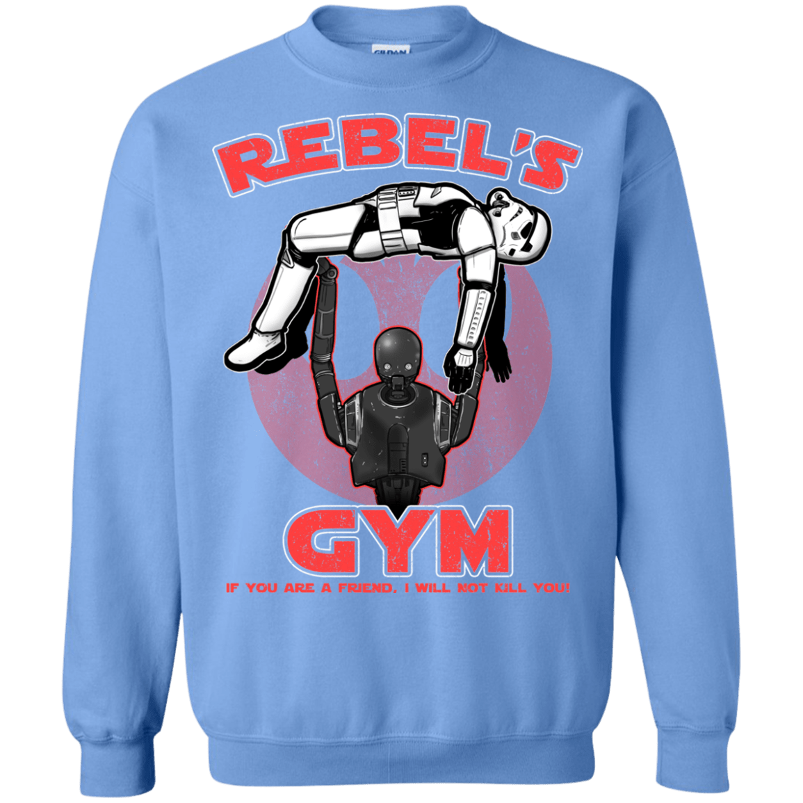 Sweatshirts Carolina Blue / Small Rebel's Gym Crewneck Sweatshirt