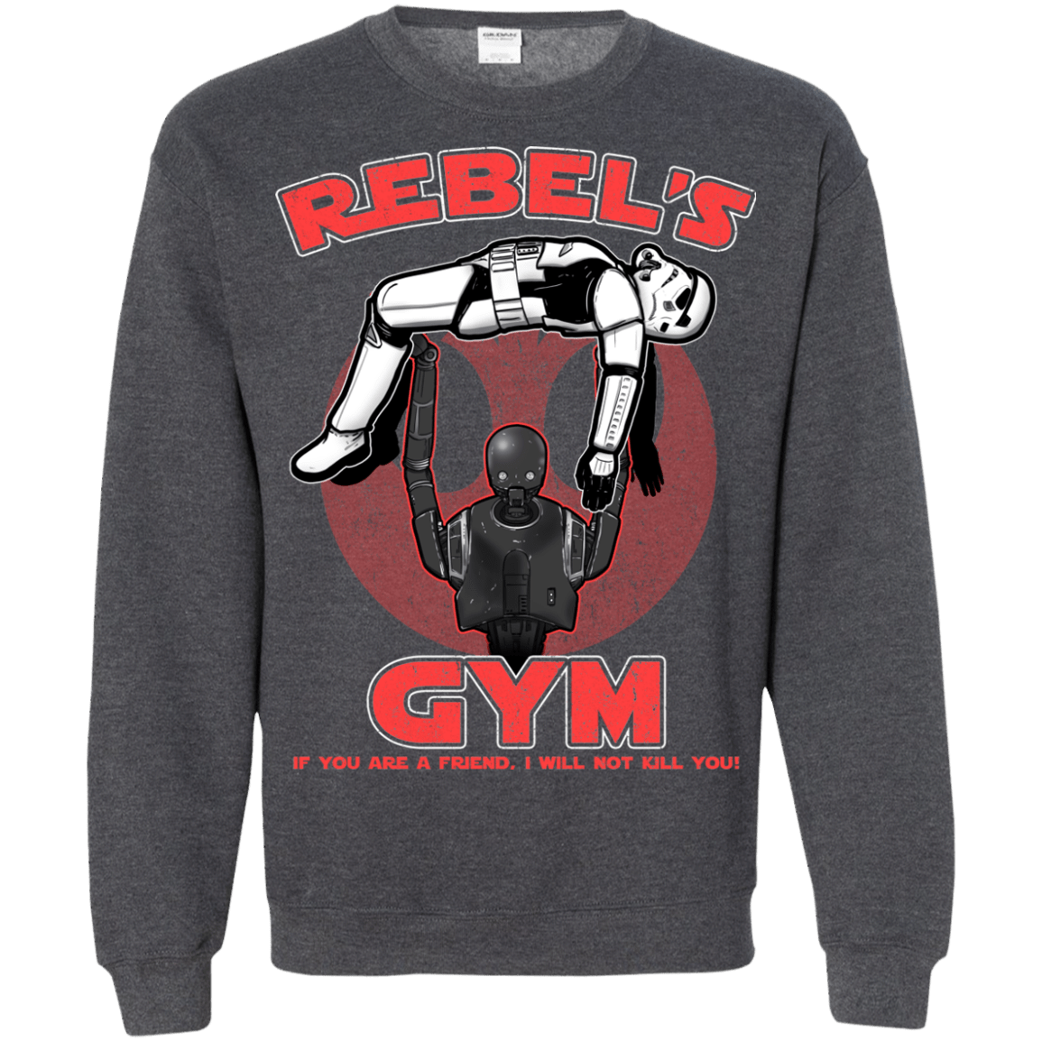 Sweatshirts Dark Heather / Small Rebel's Gym Crewneck Sweatshirt