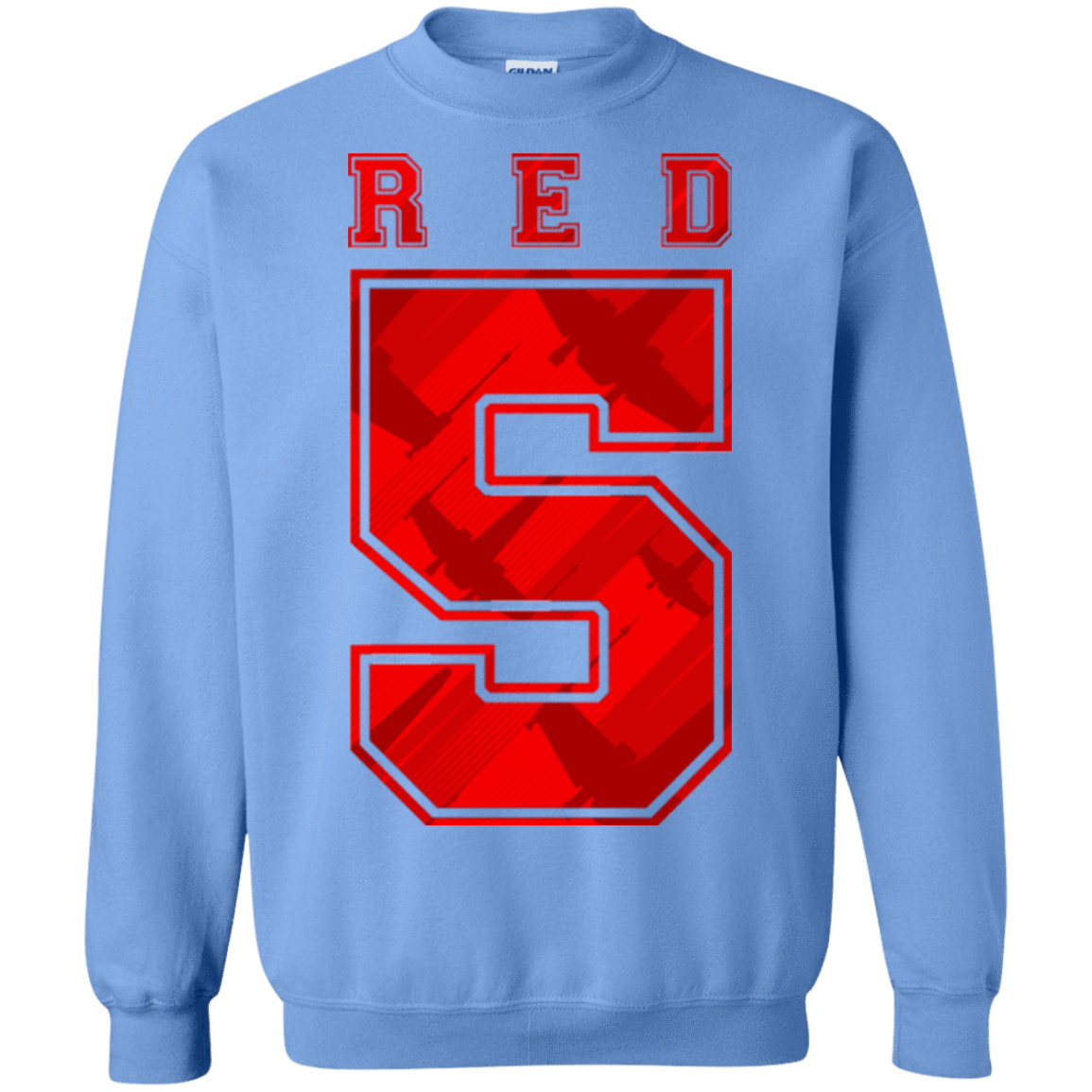 Sweatshirts Carolina Blue / Small Red 5 Crewneck Sweatshirt
