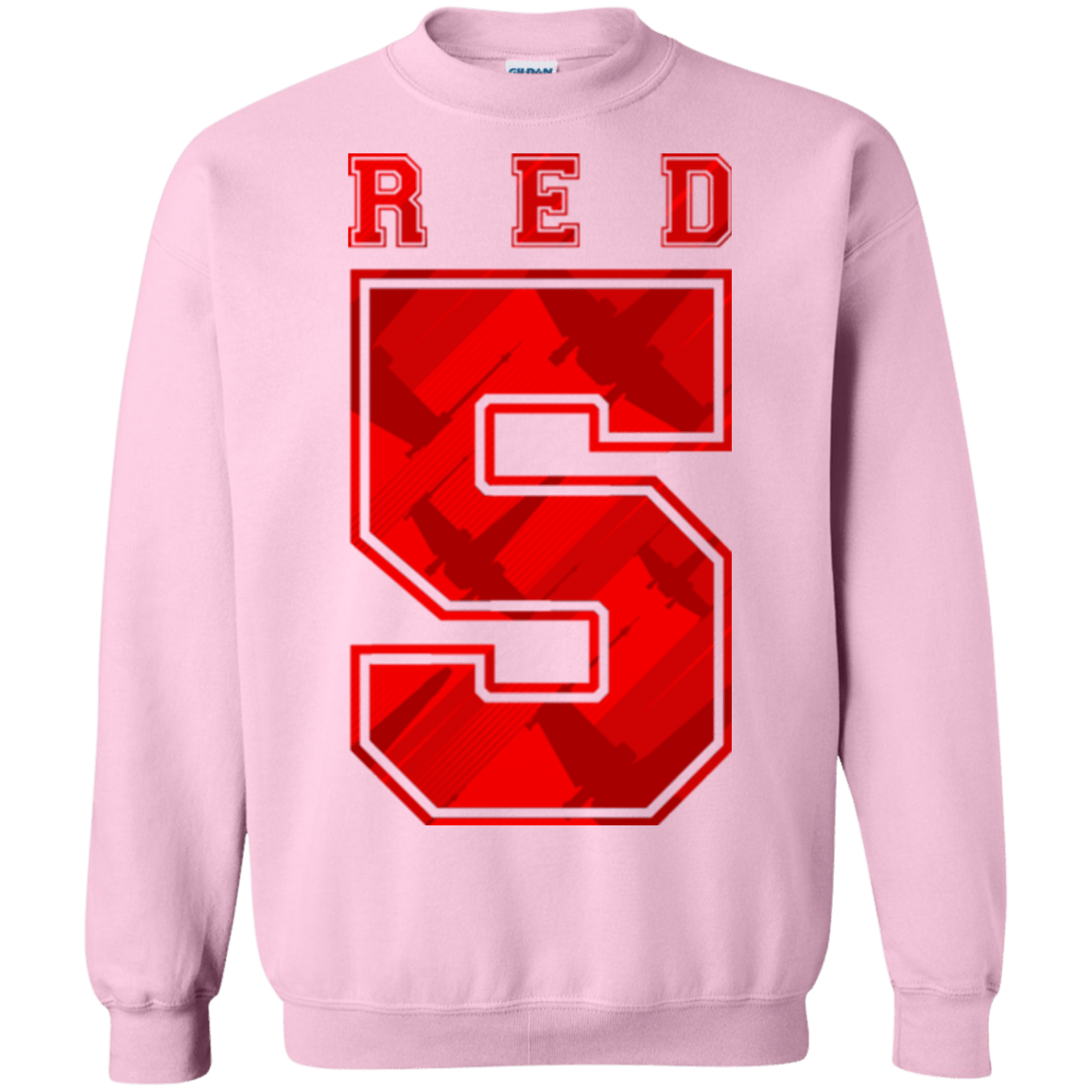 Sweatshirts Light Pink / Small Red 5 Crewneck Sweatshirt