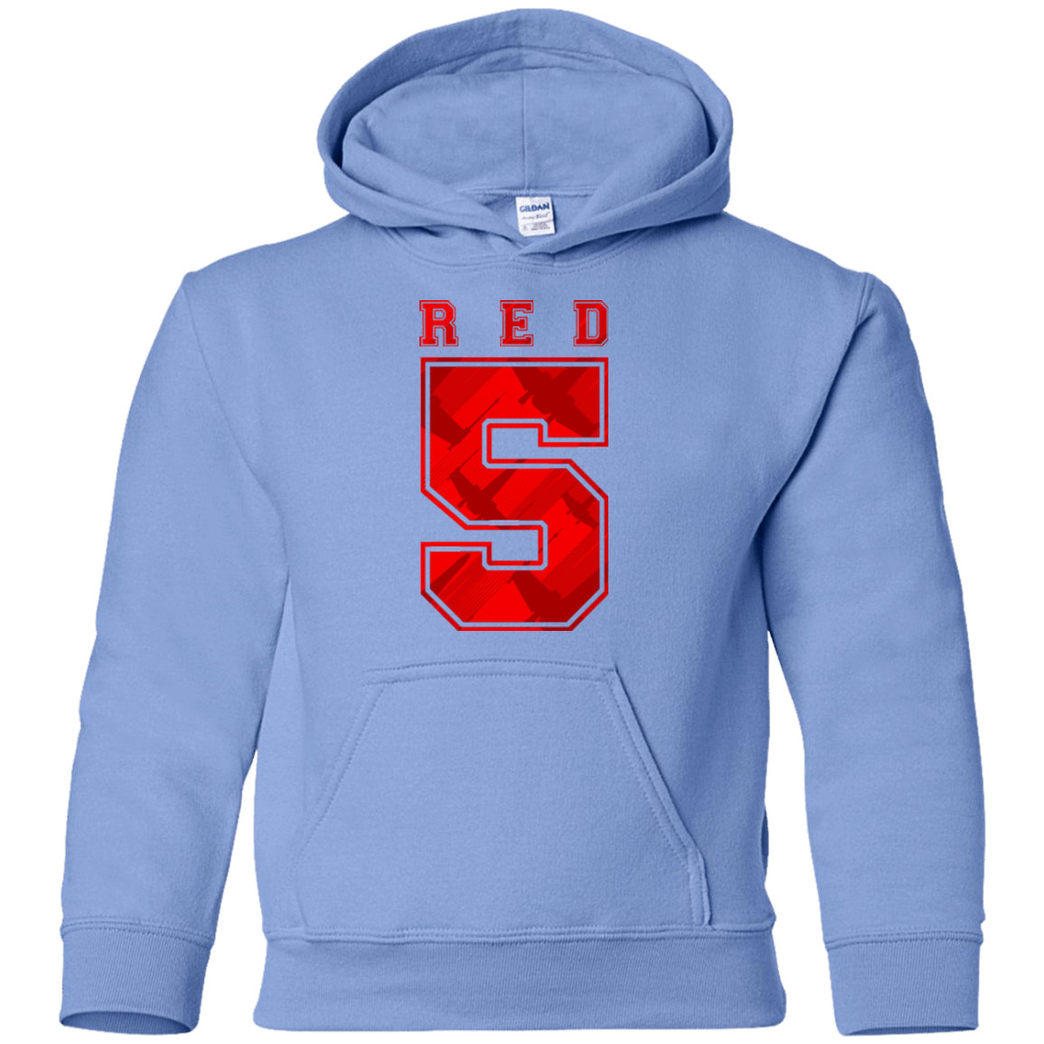 Sweatshirts Carolina Blue / YS Red 5 Youth Hoodie
