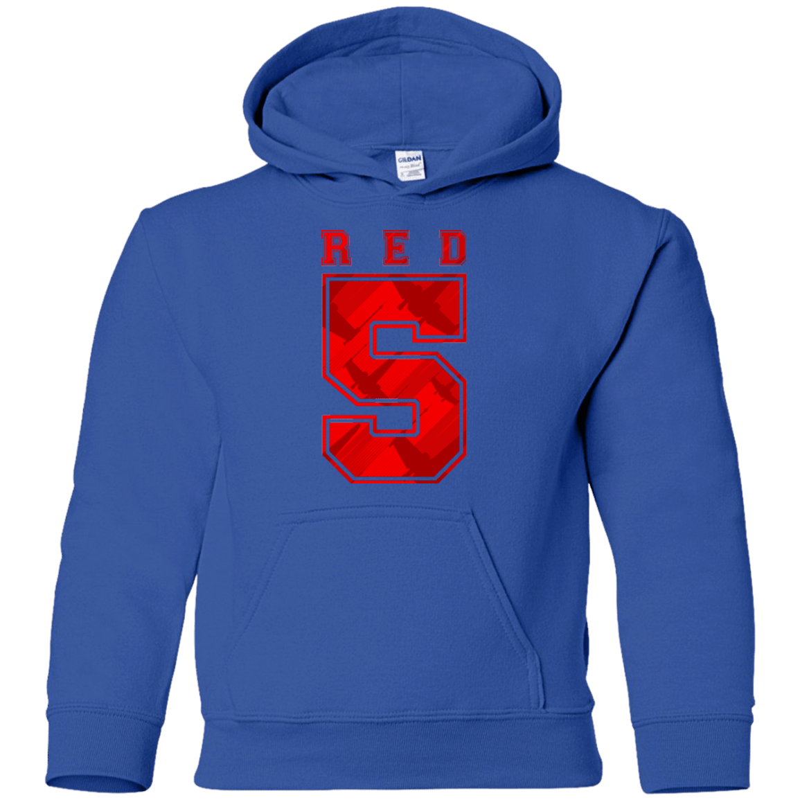 Sweatshirts Royal / YS Red 5 Youth Hoodie