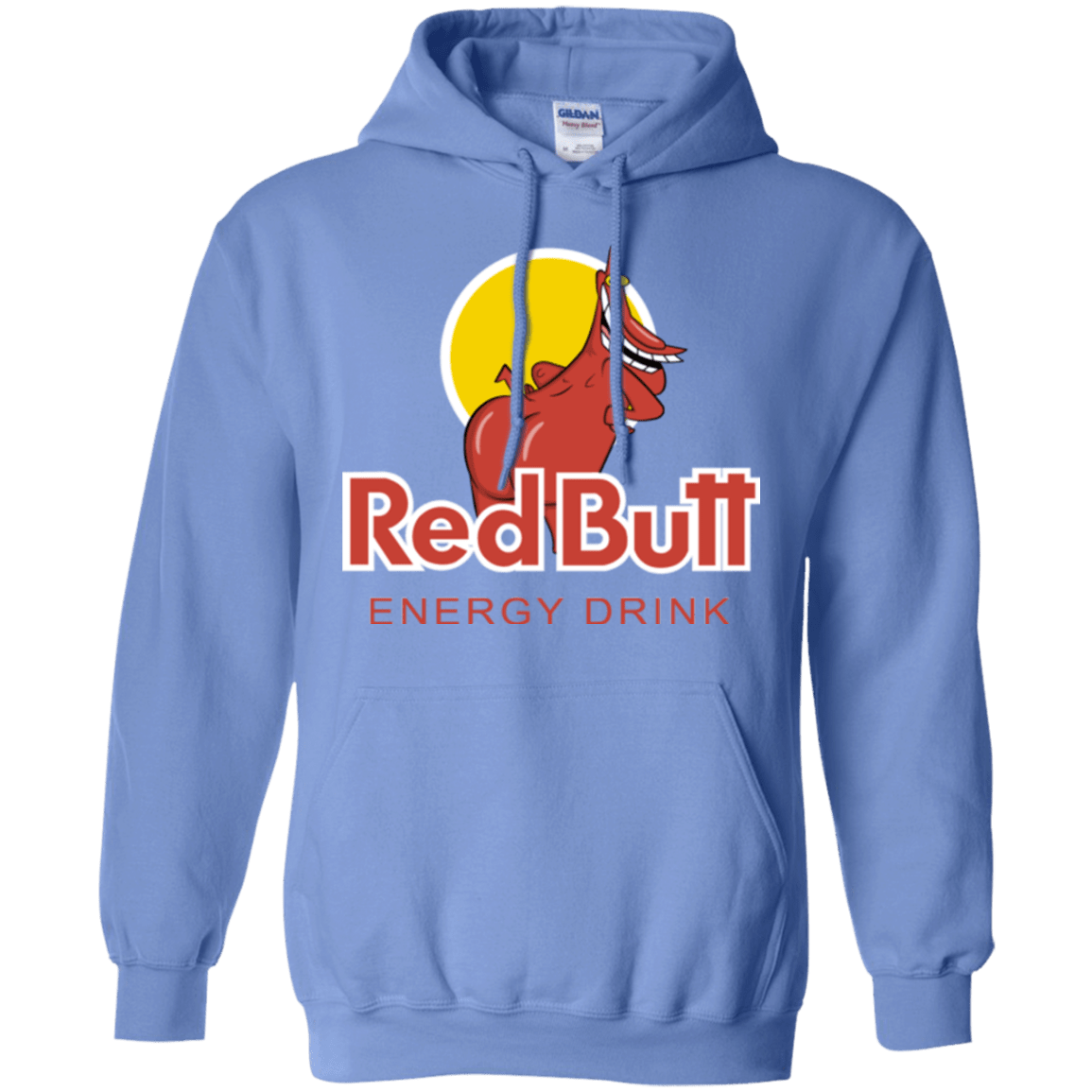 Sweatshirts Carolina Blue / Small Red butt Pullover Hoodie