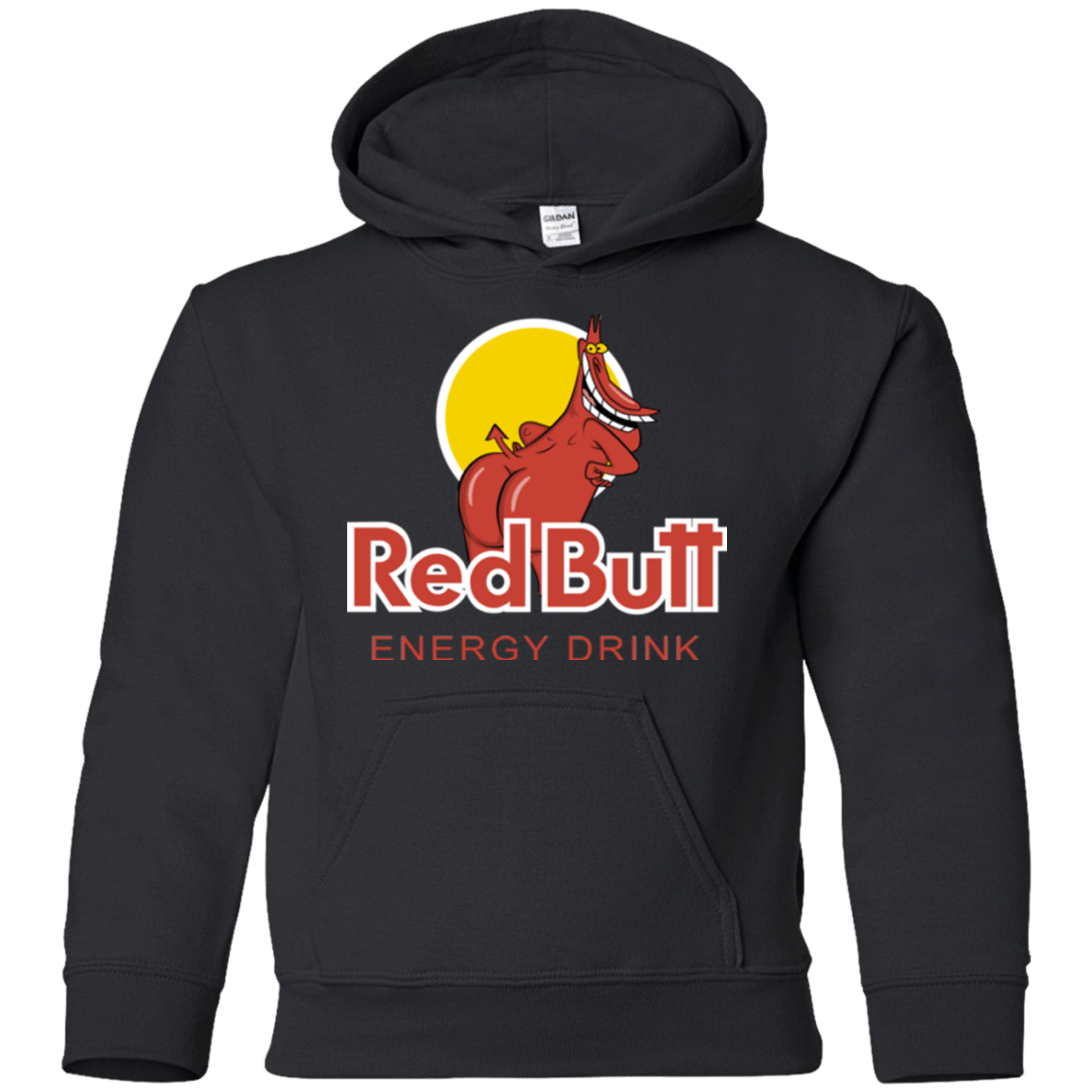 Sweatshirts Black / YS Red butt Youth Hoodie