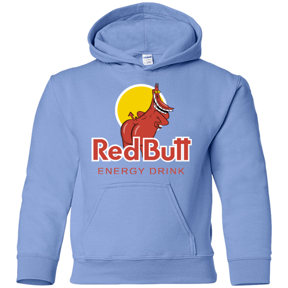 Sweatshirts Carolina Blue / YS Red butt Youth Hoodie