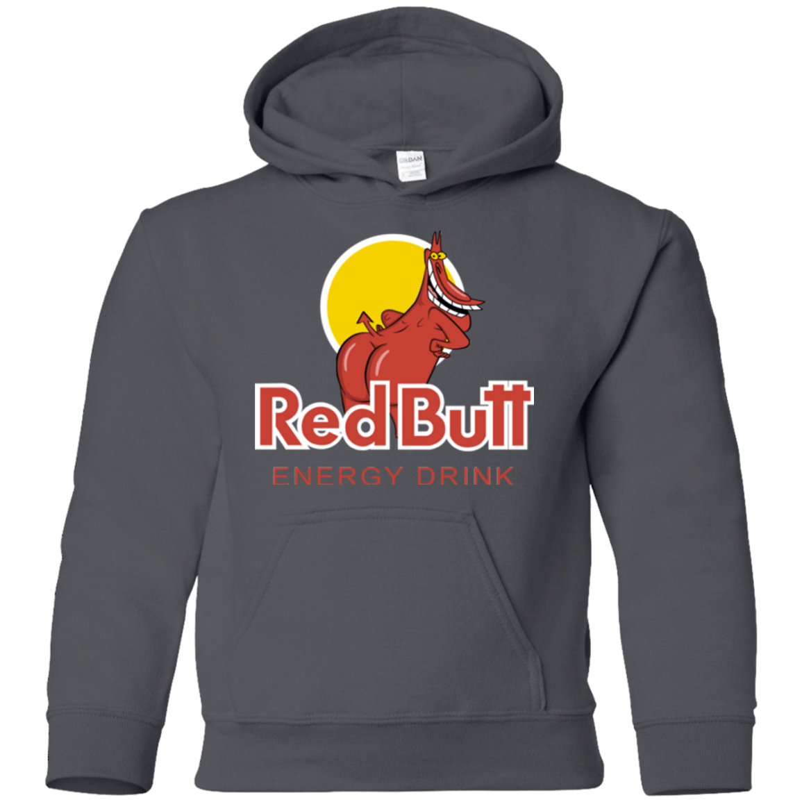 Sweatshirts Charcoal / YS Red butt Youth Hoodie