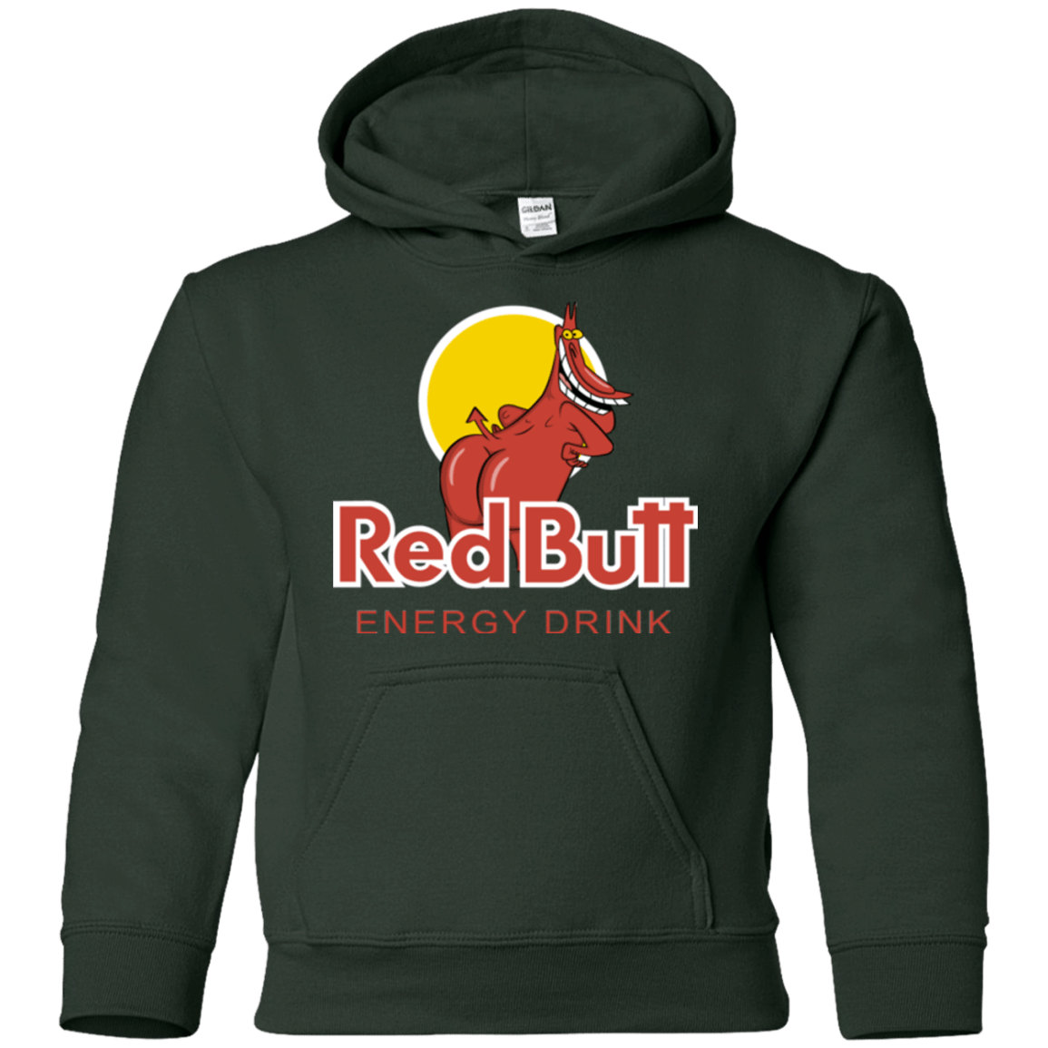 Sweatshirts Forest Green / YS Red butt Youth Hoodie