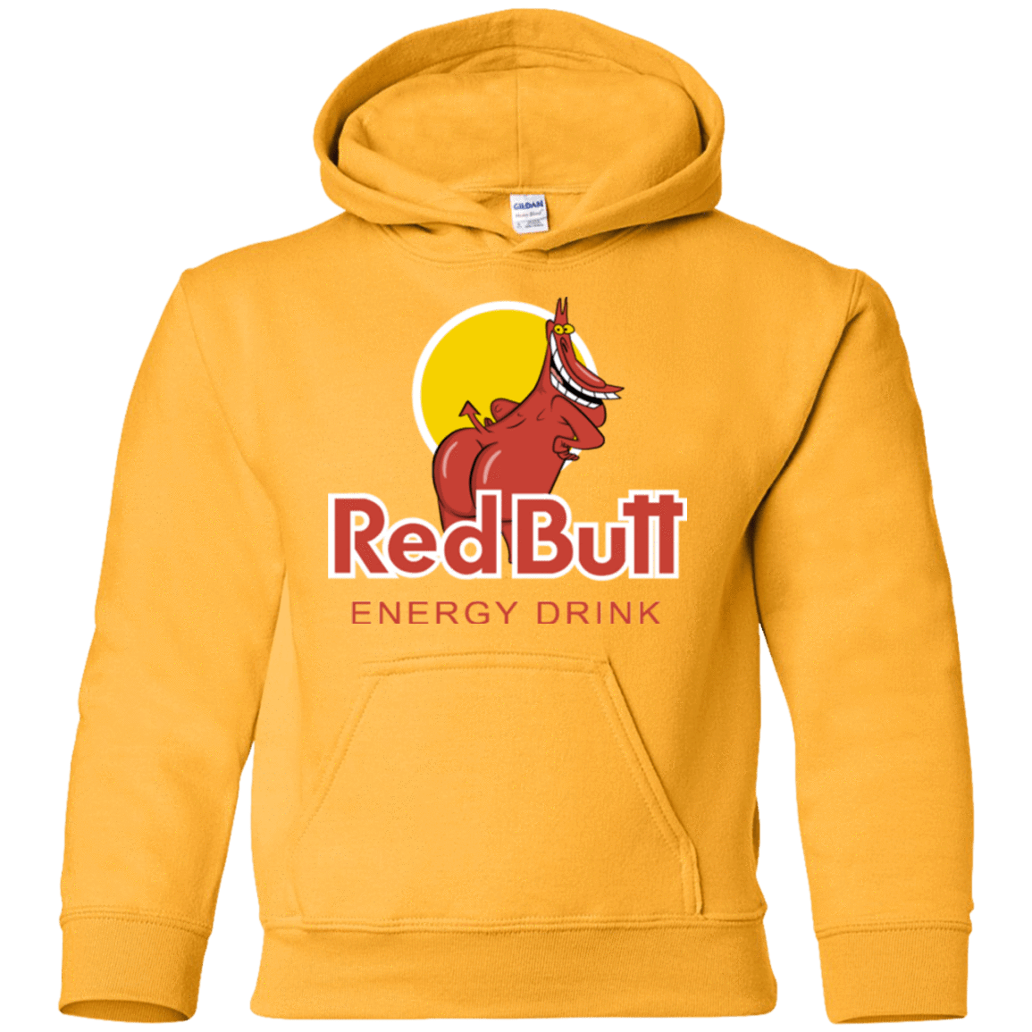 Sweatshirts Gold / YS Red butt Youth Hoodie