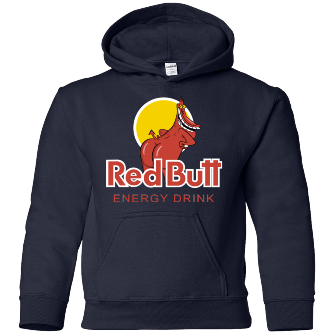 Sweatshirts Navy / YS Red butt Youth Hoodie