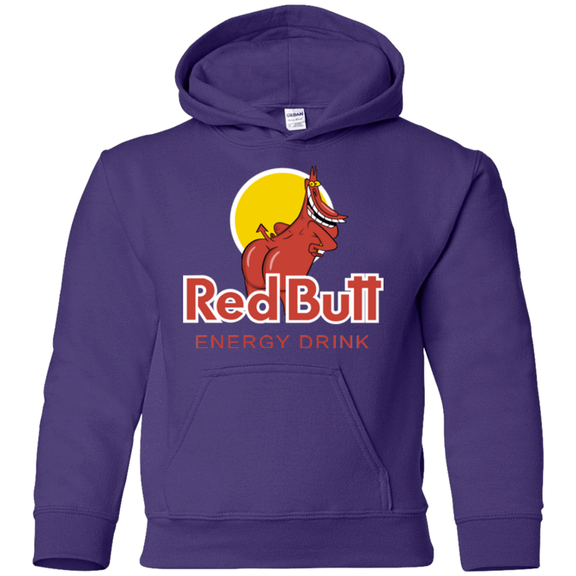 Sweatshirts Purple / YS Red butt Youth Hoodie