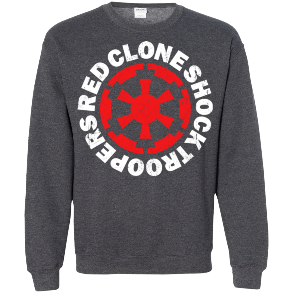 Sweatshirts Dark Heather / Small Red Clone Crewneck Sweatshirt