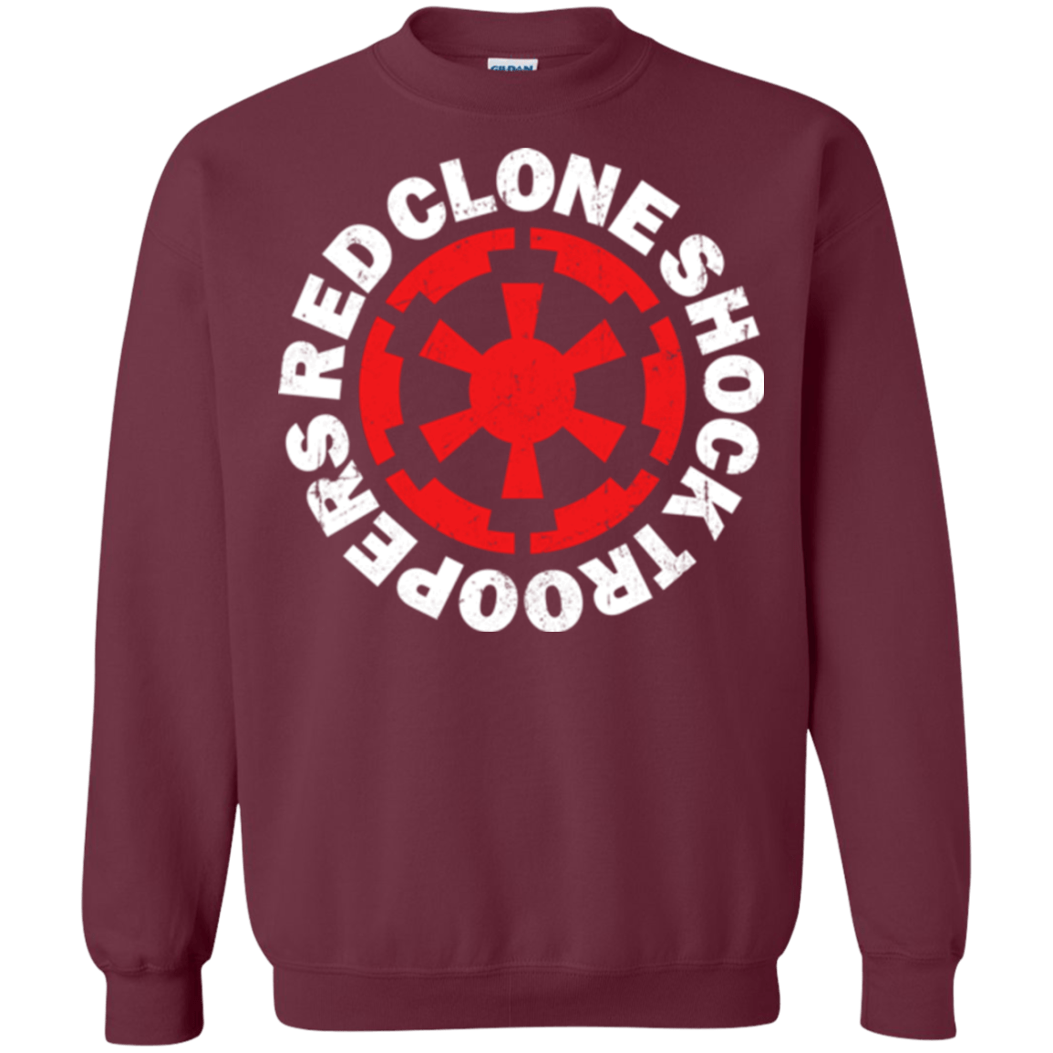 Sweatshirts Maroon / Small Red Clone Crewneck Sweatshirt