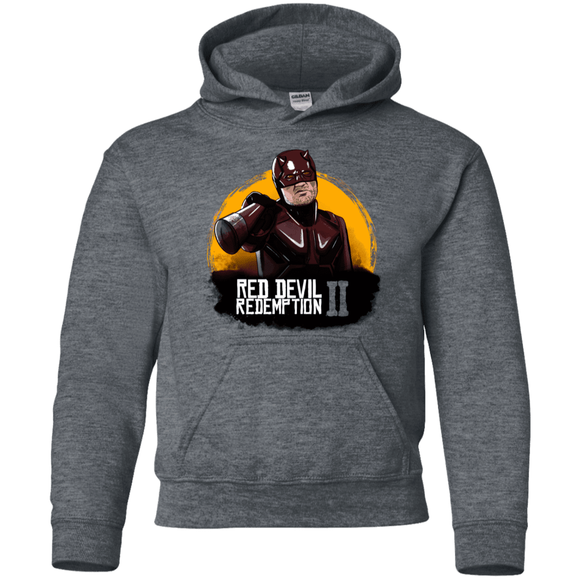 Sweatshirts Dark Heather / YS Red Devil Redemptions Youth Hoodie