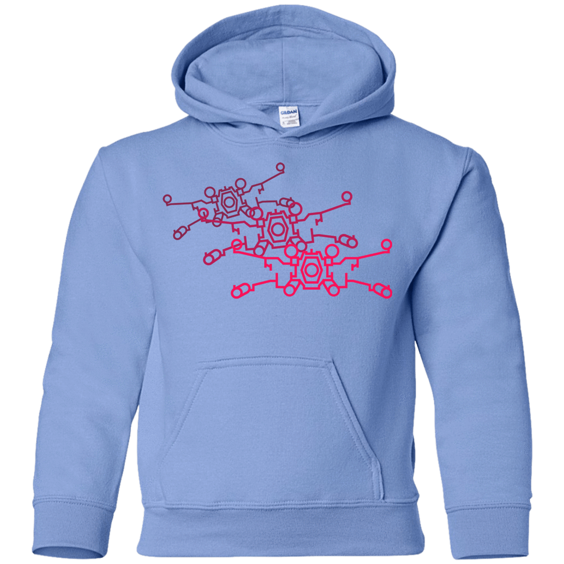 Sweatshirts Carolina Blue / YS Red Five Youth Hoodie