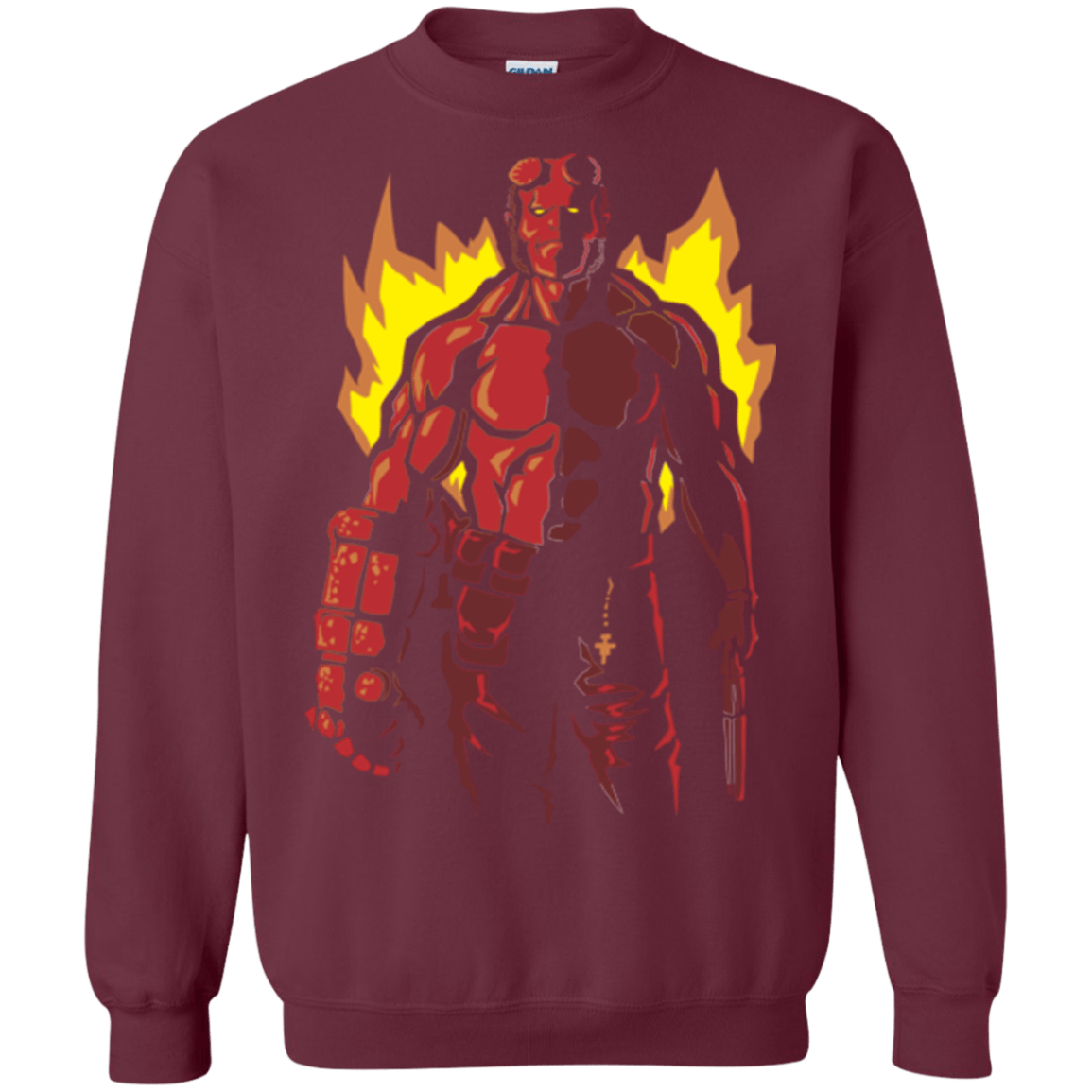 Sweatshirts Maroon / Small Red Hero Crewneck Sweatshirt