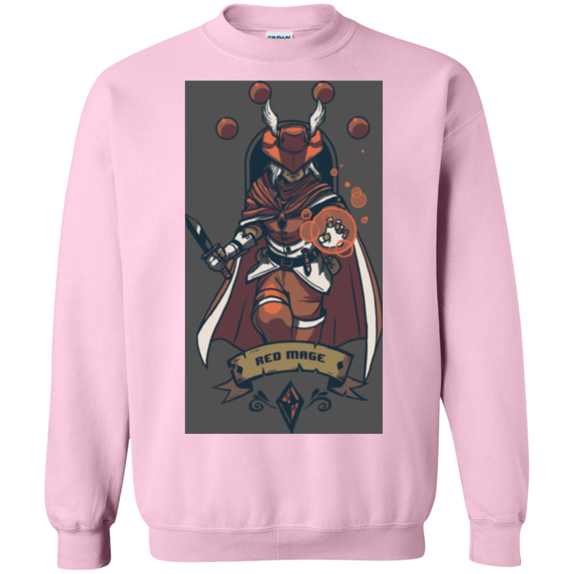 Sweatshirts Light Pink / Small Red Mage Crewneck Sweatshirt