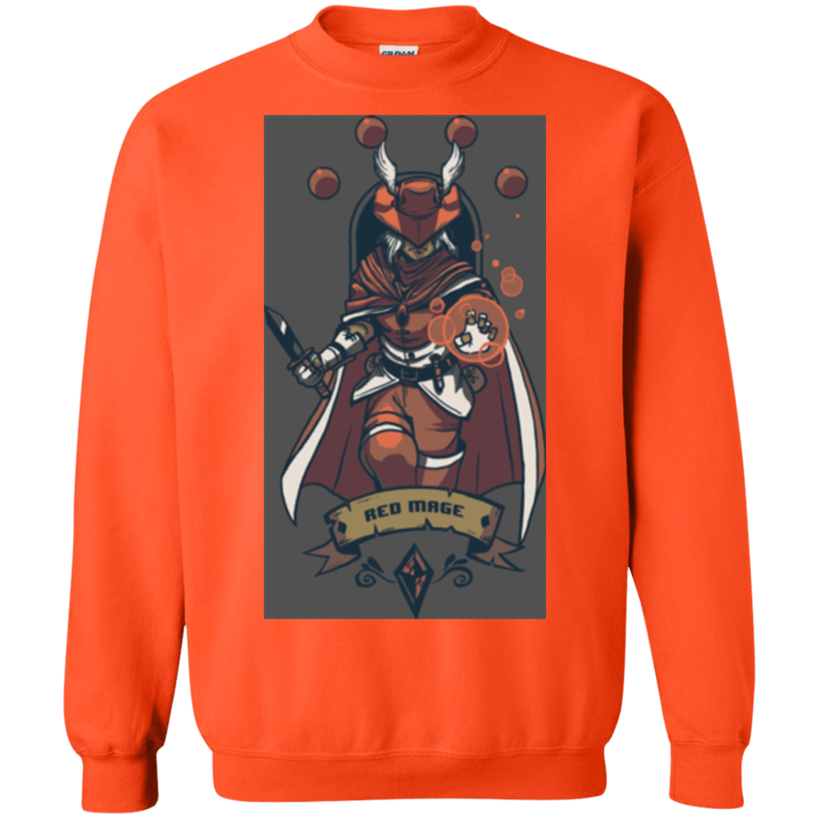 Sweatshirts Orange / Small Red Mage Crewneck Sweatshirt