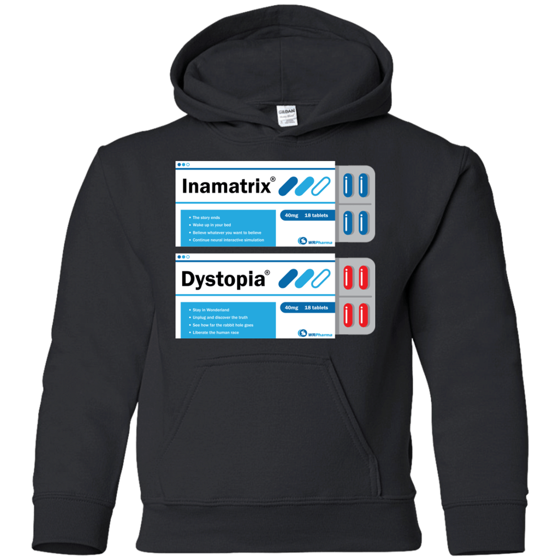 Sweatshirts Black / YS Red or Blue Youth Hoodie