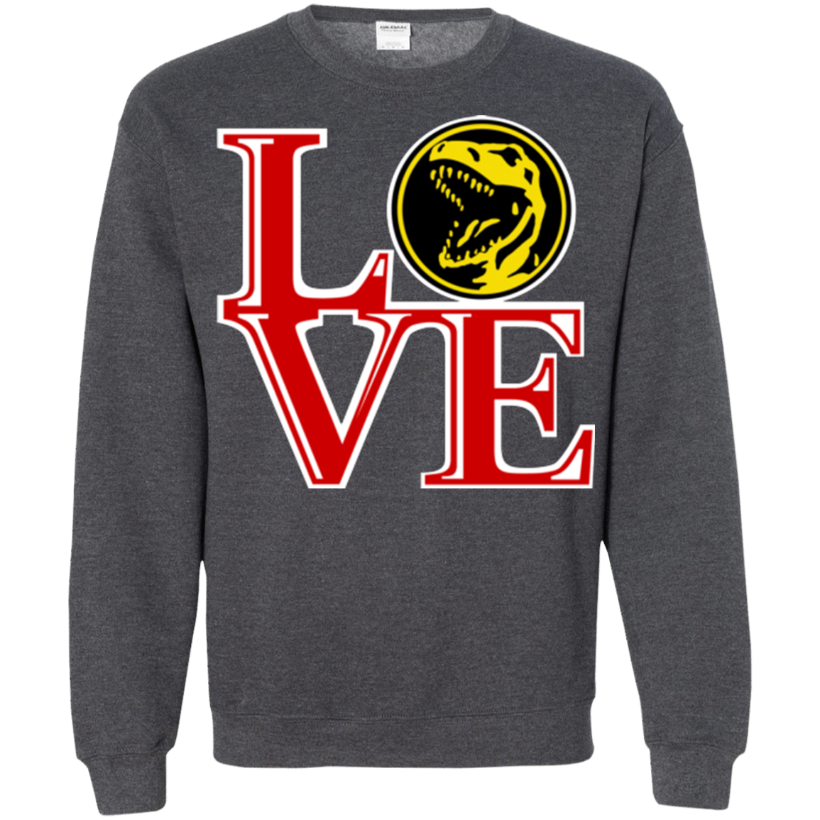 Sweatshirts Dark Heather / Small Red Ranger LOVE Crewneck Sweatshirt