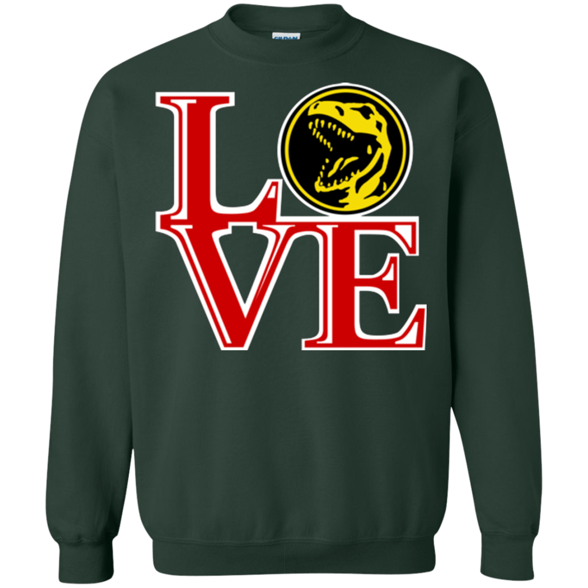 Sweatshirts Forest Green / Small Red Ranger LOVE Crewneck Sweatshirt