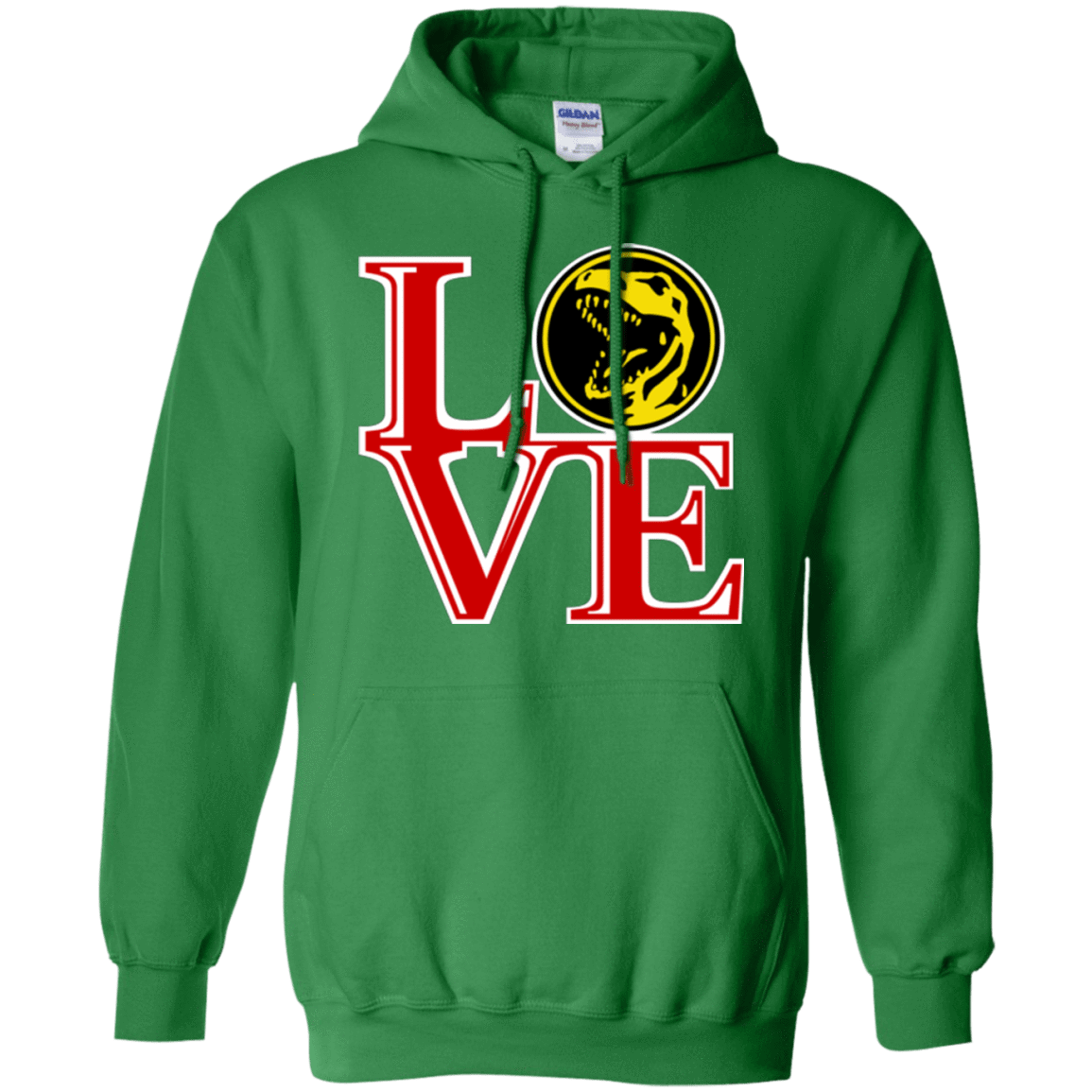 Sweatshirts Irish Green / Small Red Ranger LOVE Pullover Hoodie