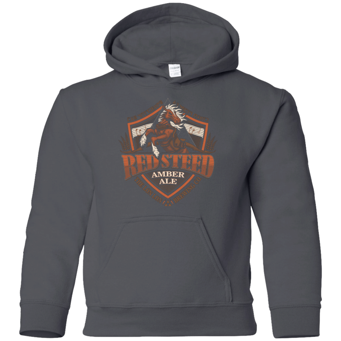 Sweatshirts Charcoal / YS Red Steed Amber Ale Youth Hoodie