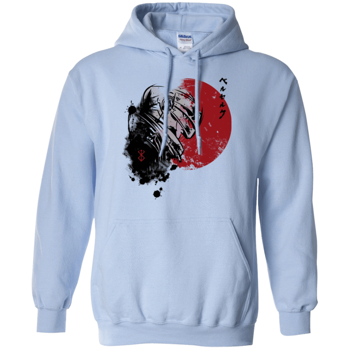 Sweatshirts Light Blue / Small Red Sun Guts Pullover Hoodie