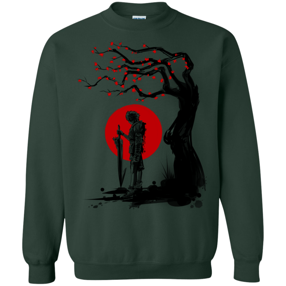 Sweatshirts Forest Green / S Red Sun in Zanarkand Crewneck Sweatshirt