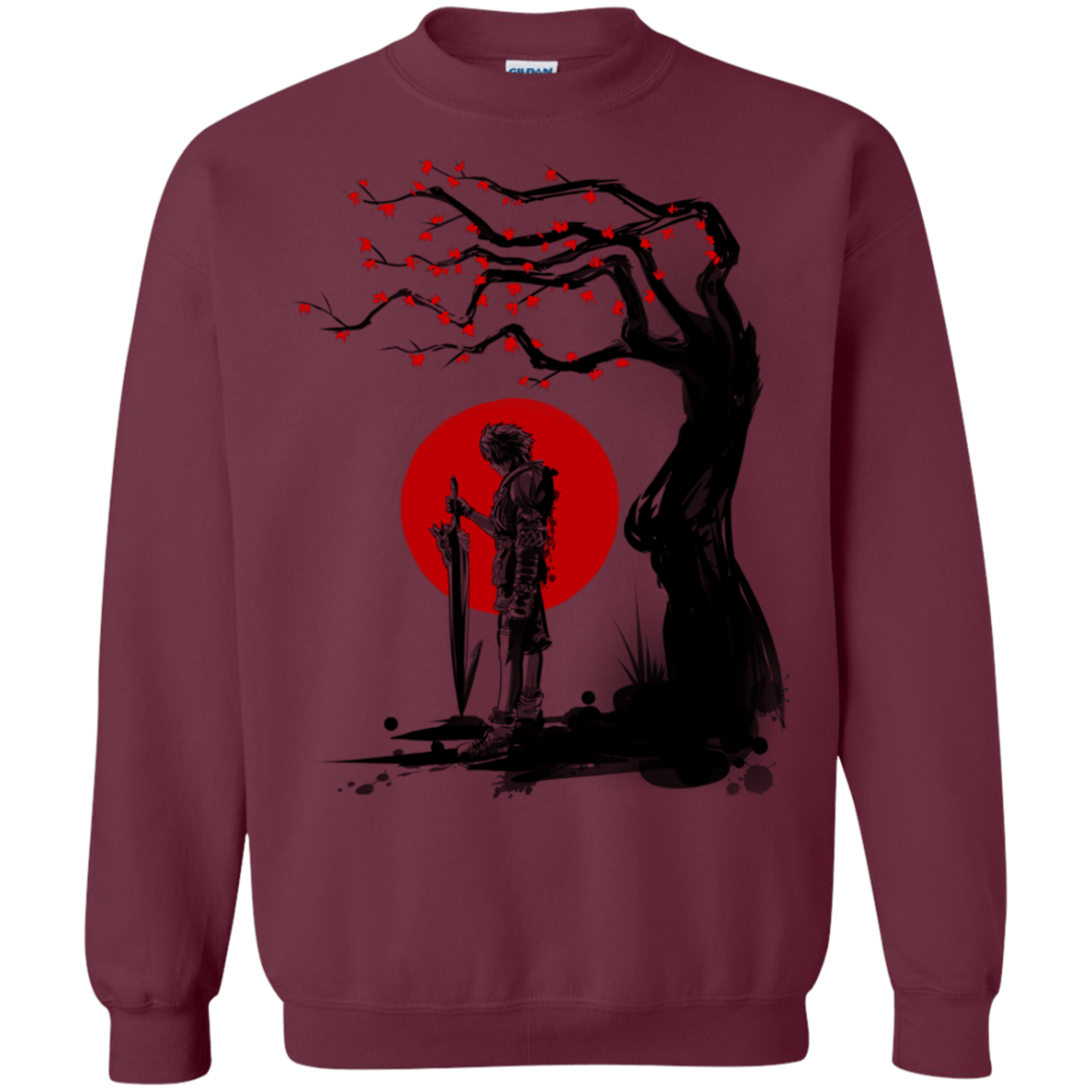Sweatshirts Maroon / S Red Sun in Zanarkand Crewneck Sweatshirt