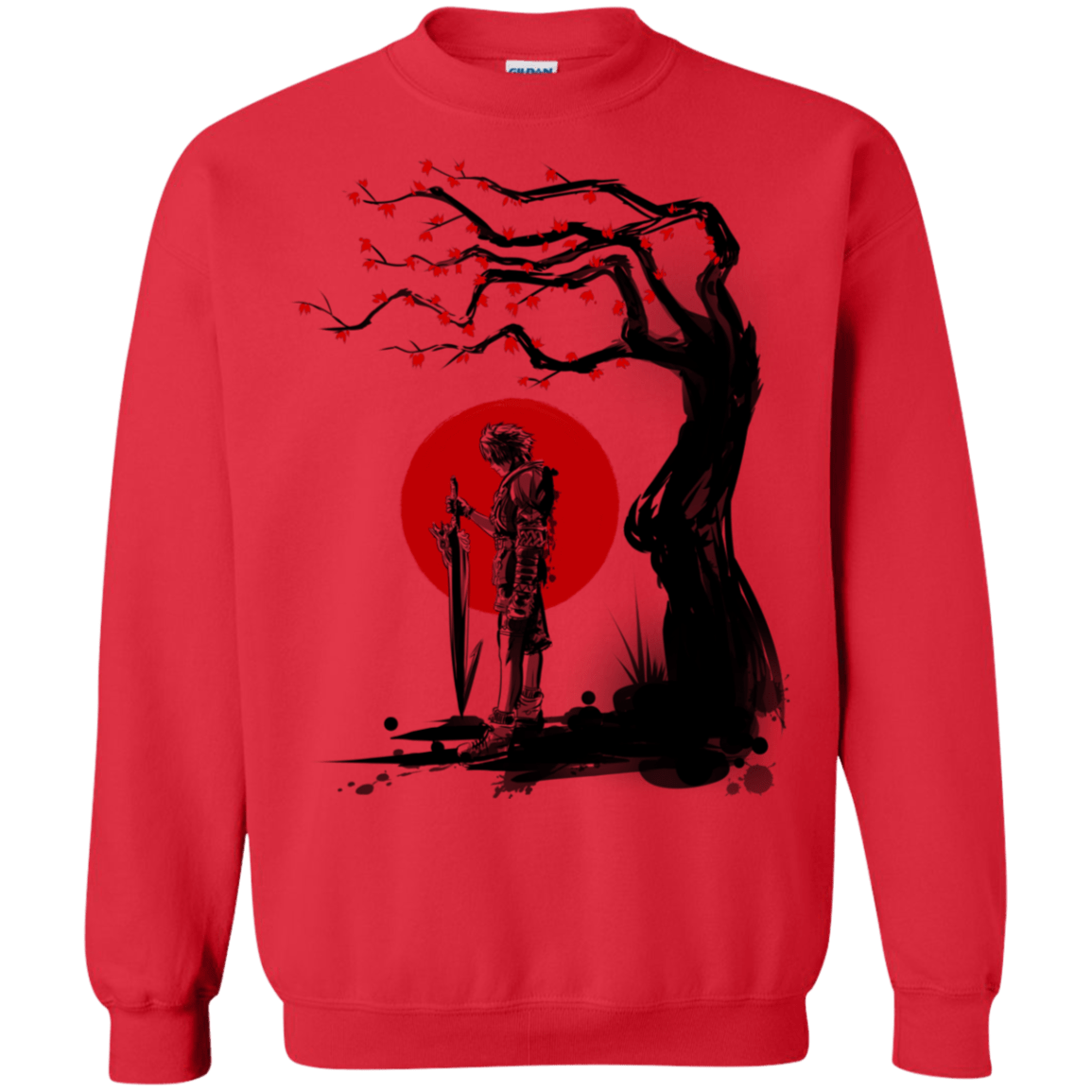 Sweatshirts Red / S Red Sun in Zanarkand Crewneck Sweatshirt