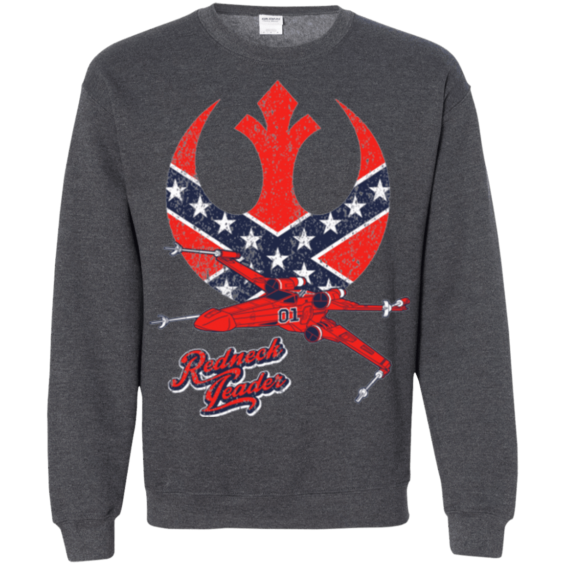 Sweatshirts Dark Heather / Small Redneck Leader Crewneck Sweatshirt