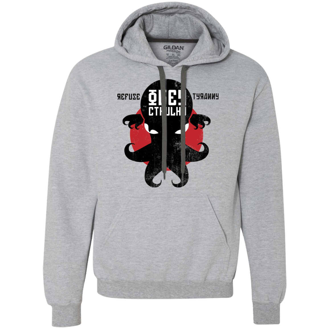 Sweatshirts Sport Grey / Small Refuse Tyranny, Obey Cthulhu Premium Fleece Hoodie