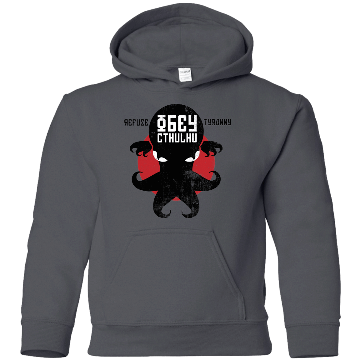 Sweatshirts Charcoal / YS Refuse Tyranny, Obey Cthulhu Youth Hoodie