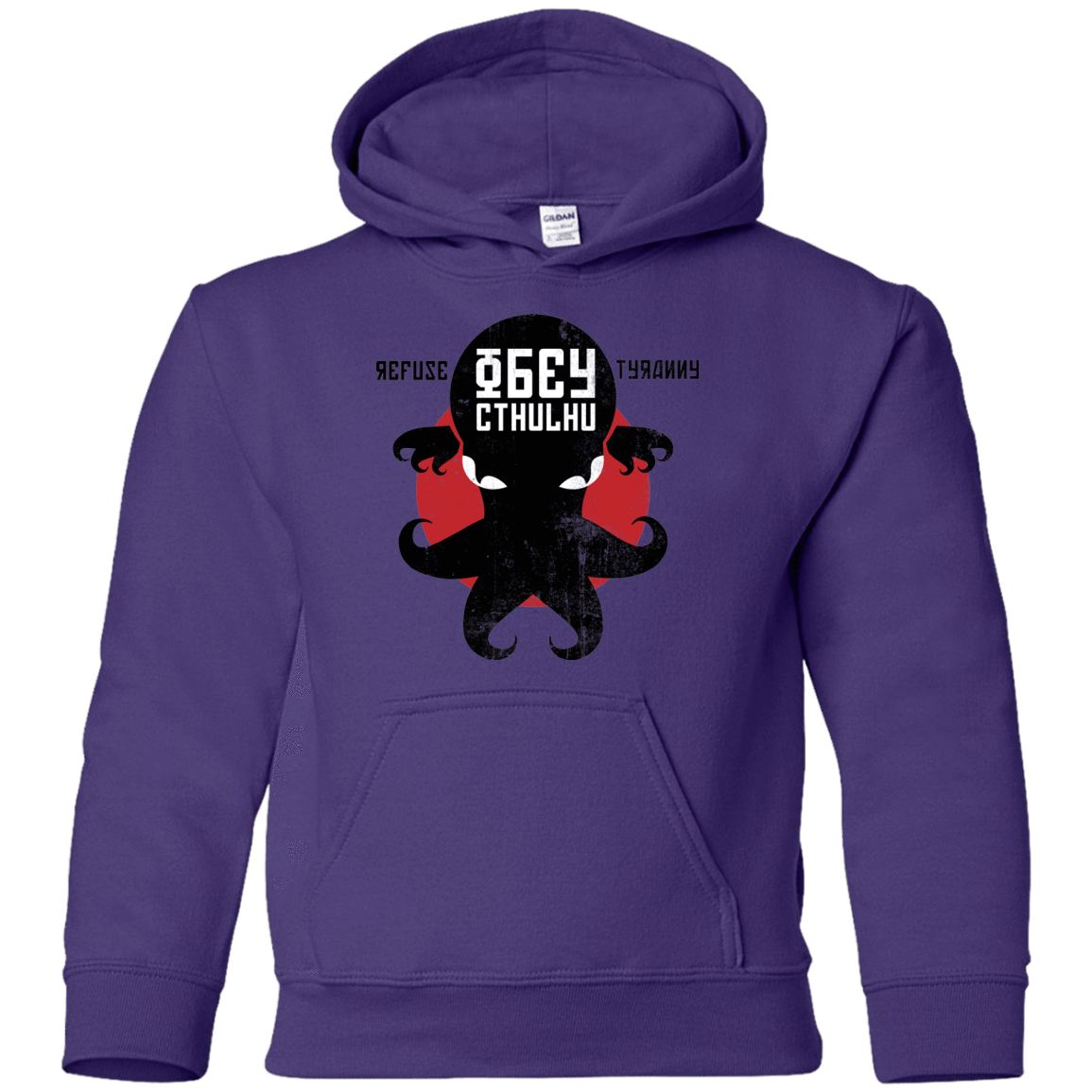 Sweatshirts Purple / YS Refuse Tyranny, Obey Cthulhu Youth Hoodie