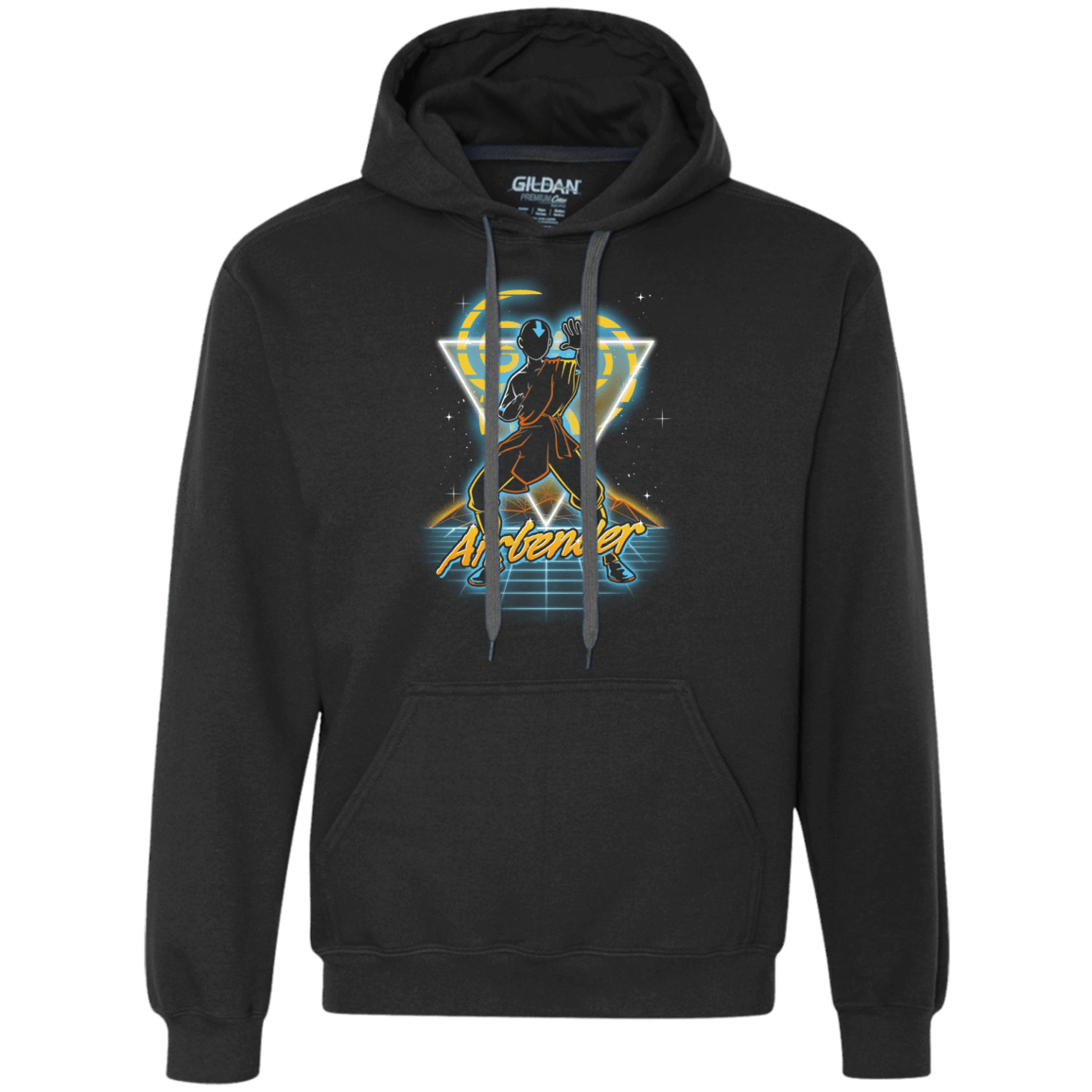 Sweatshirts Black / S Retro Airbender Premium Fleece Hoodie