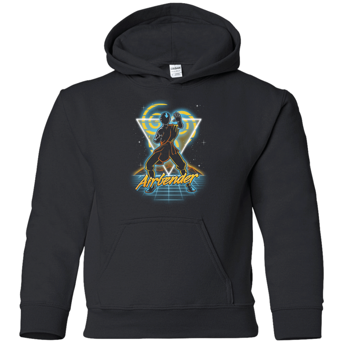 Sweatshirts Black / YS Retro Airbender Youth Hoodie