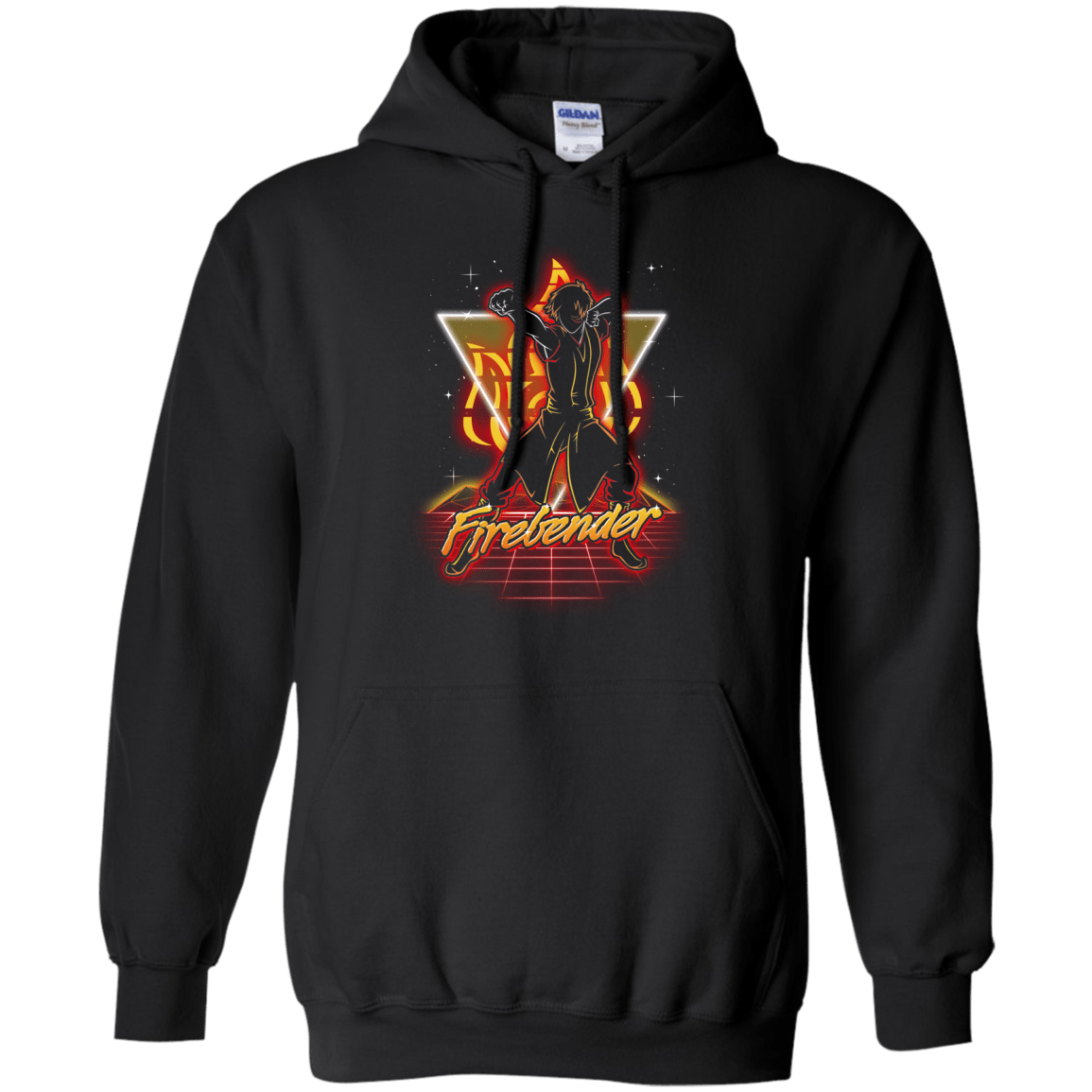 Retro Firebender Pullover Hoodie
