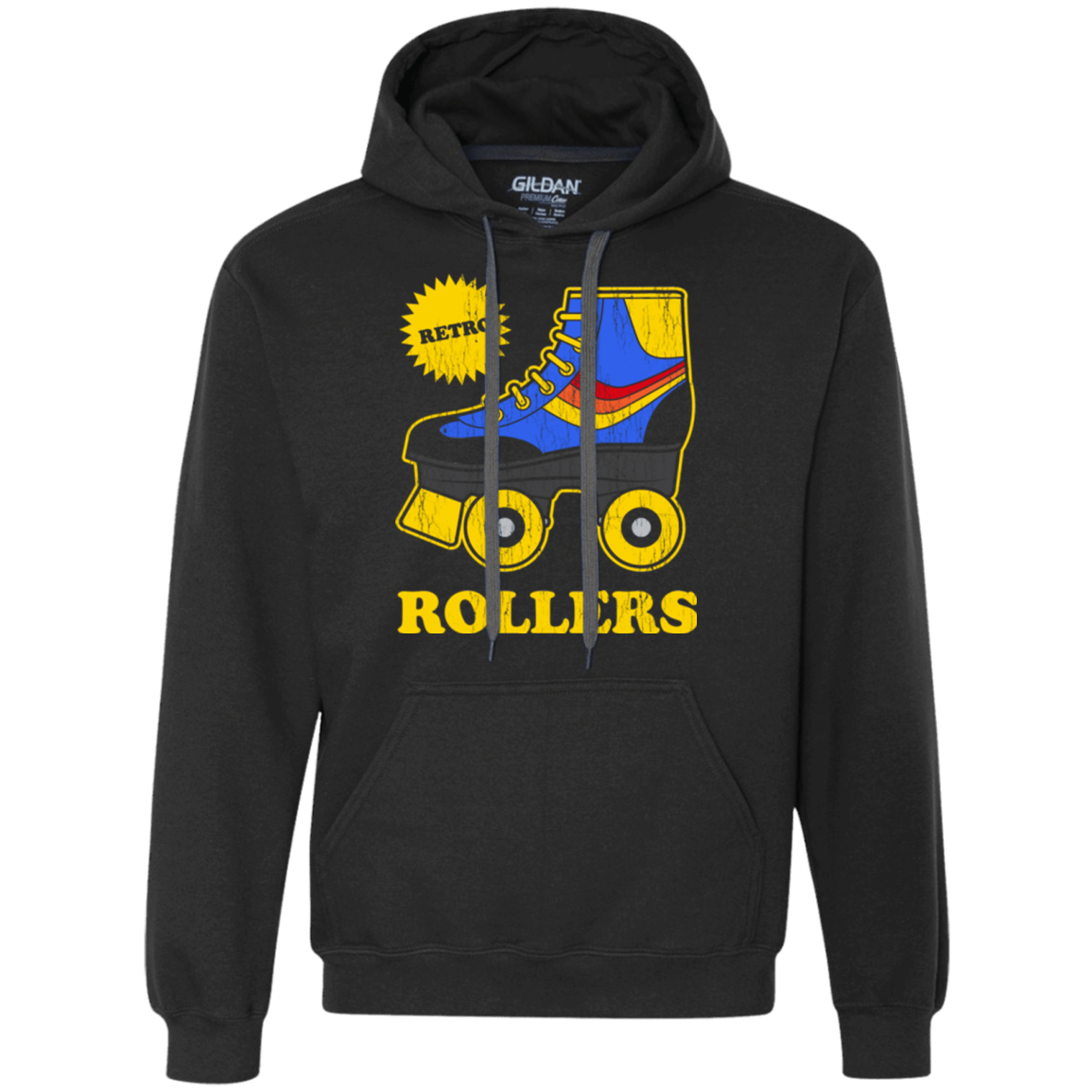 Sweatshirts Black / Small Retro rollers Premium Fleece Hoodie