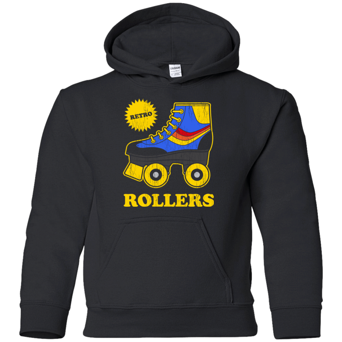 Sweatshirts Black / YS Retro rollers Youth Hoodie