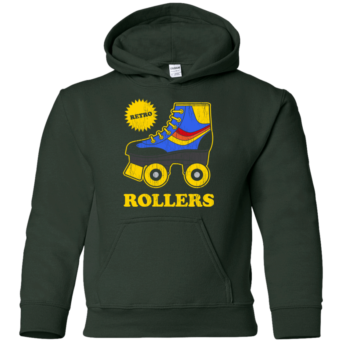 Sweatshirts Forest Green / YS Retro rollers Youth Hoodie