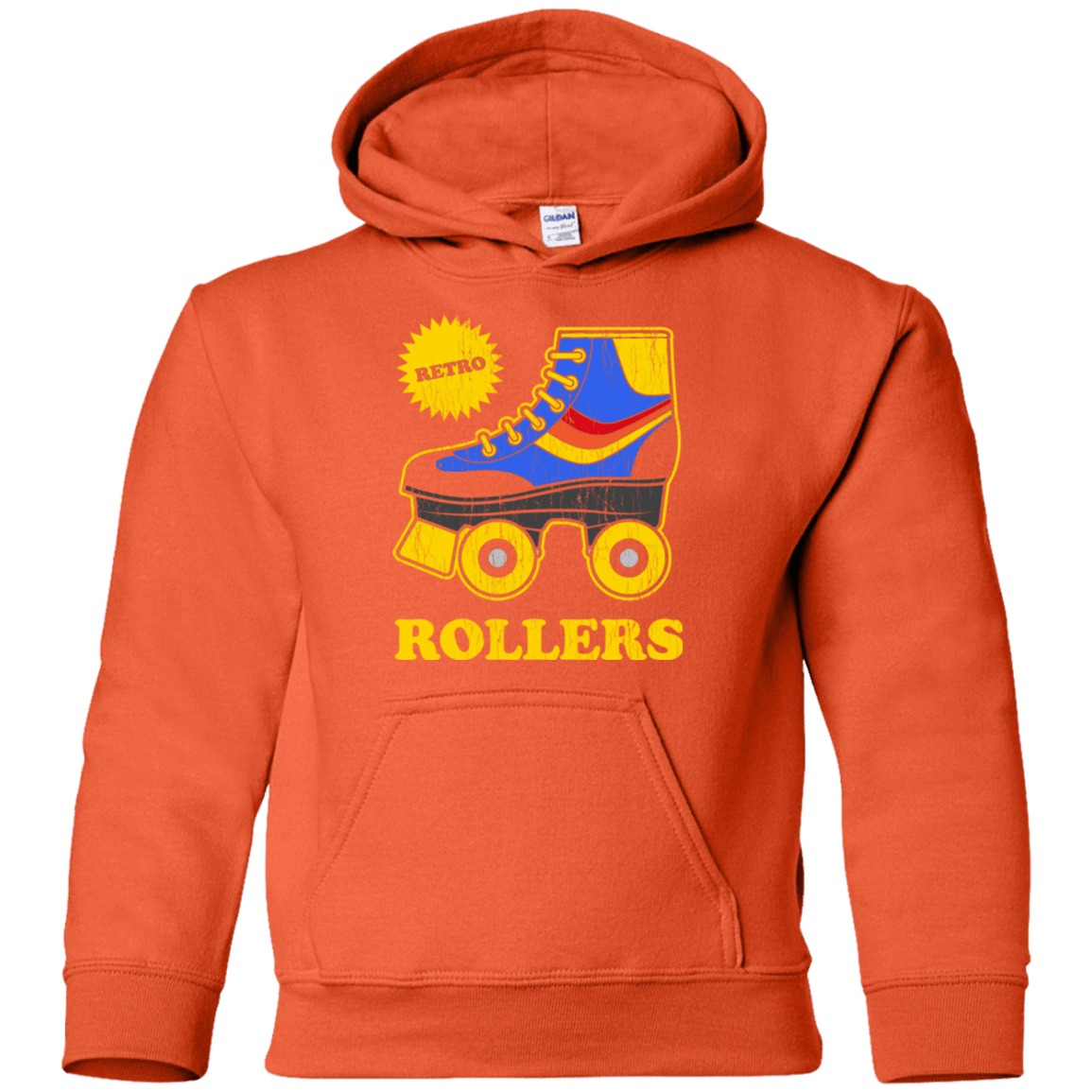 Sweatshirts Orange / YS Retro rollers Youth Hoodie