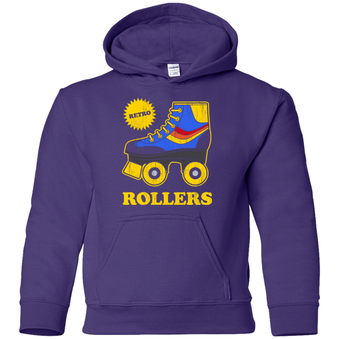 Sweatshirts Purple / YS Retro rollers Youth Hoodie