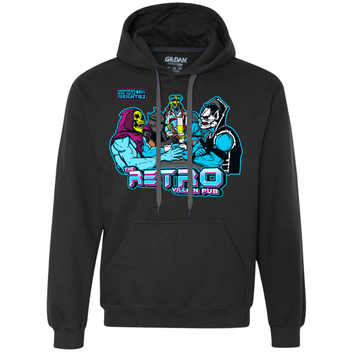 Sweatshirts Black / S Retro Villain Pub Premium Fleece Hoodie