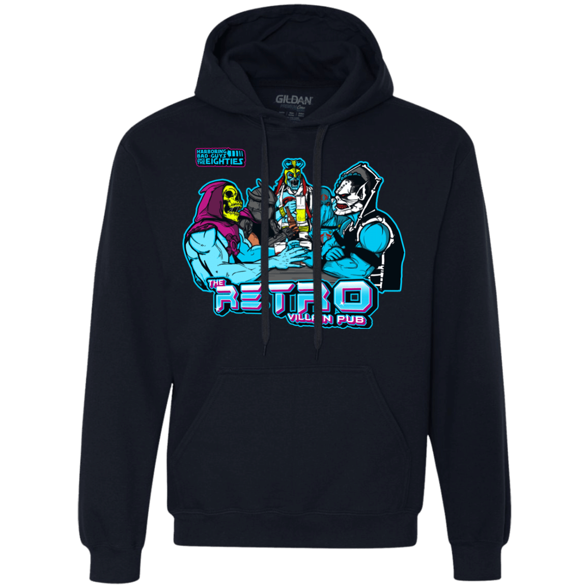Sweatshirts Navy / S Retro Villain Pub Premium Fleece Hoodie