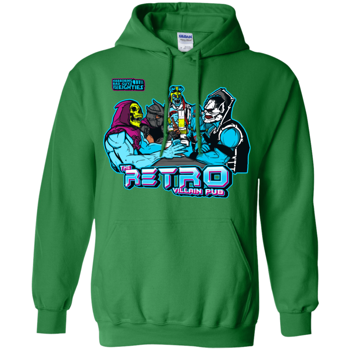 Sweatshirts Irish Green / S Retro Villain Pub Pullover Hoodie