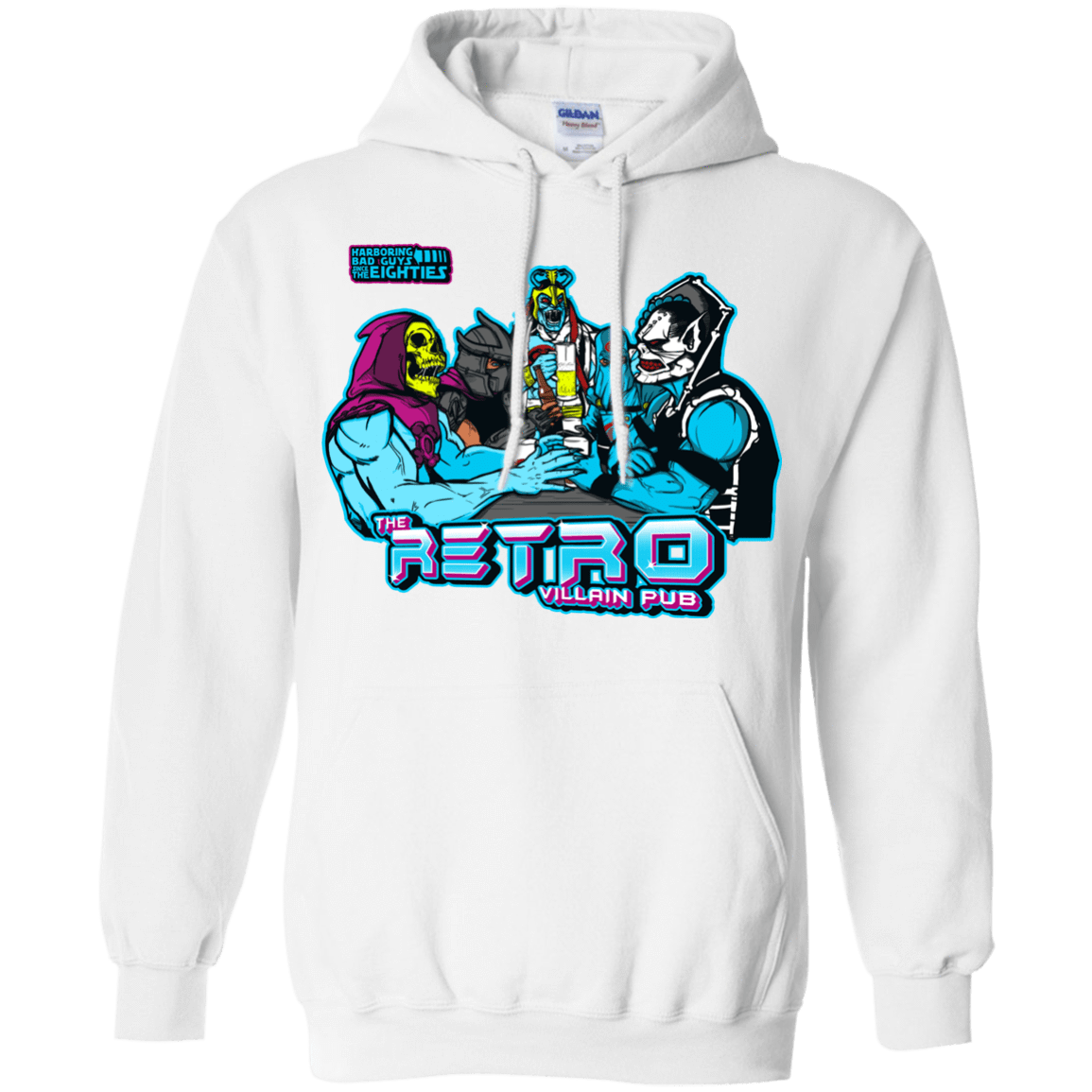 Sweatshirts White / S Retro Villain Pub Pullover Hoodie