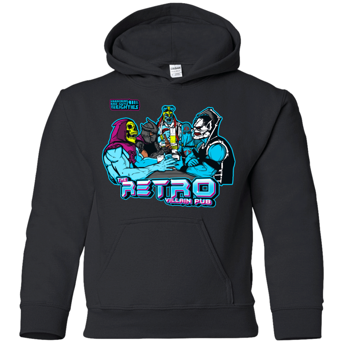 Sweatshirts Black / YS Retro Villain Pub Youth Hoodie